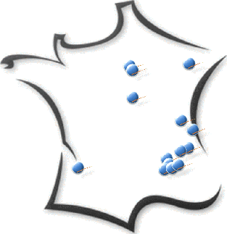 Carte France des agences ISRI
