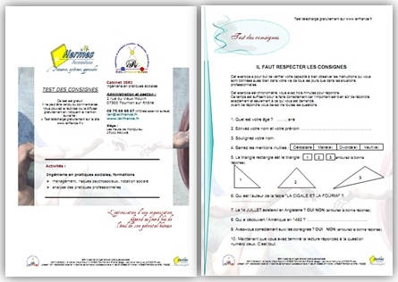 Test des consignes ISRI